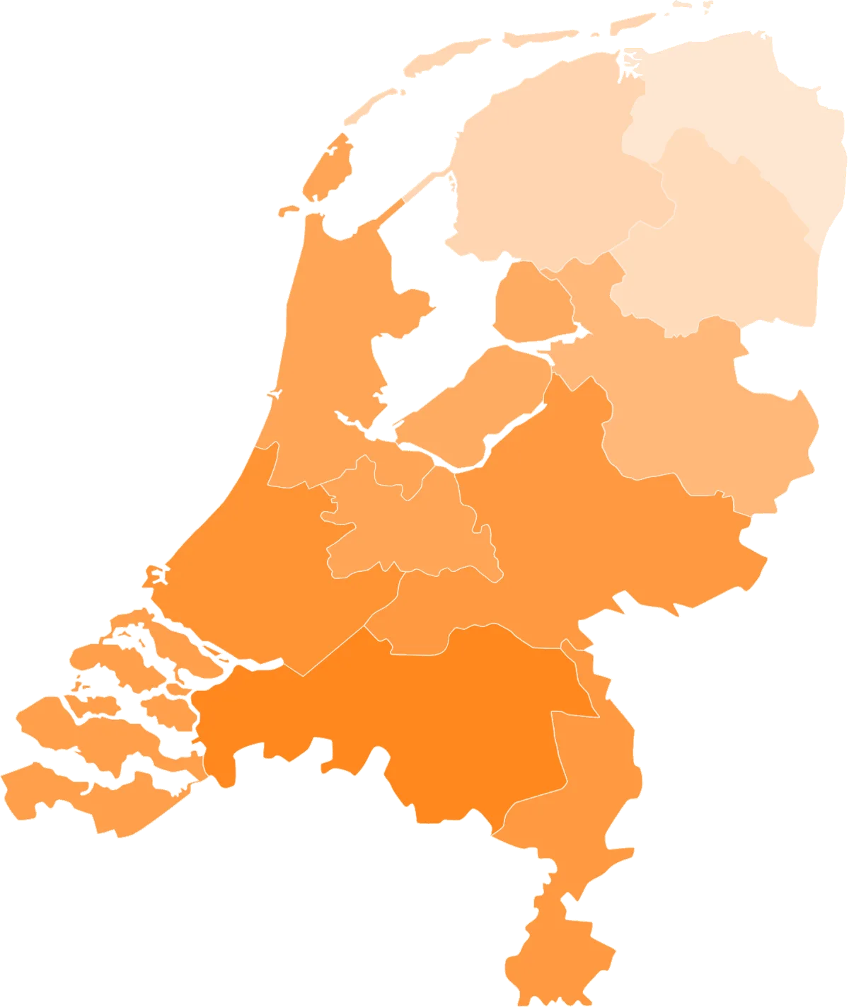 Snel huis verkopen in Landgraaf Kaart van Nederland met nadruk op Landgraaf – snel huis verkopen in Landgraaf en omgeving